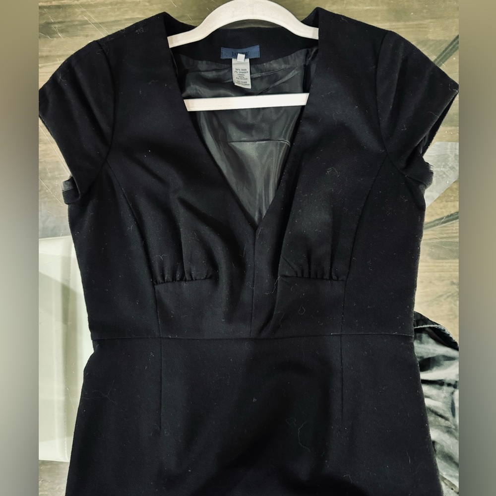 J. Crew LBD 0 Black Wool Dress w/ silk lining - Picture 2 of 6